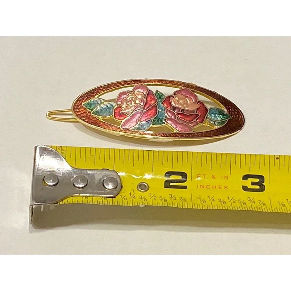 Beautiful Vintage Hair Clip glam floral whimscal rose motif shabby chic romantic